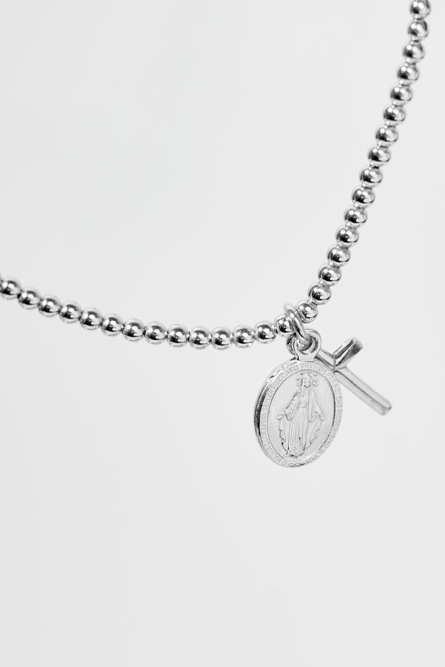 Bracelet with the Virgin of the Miraculous Medal and Cross