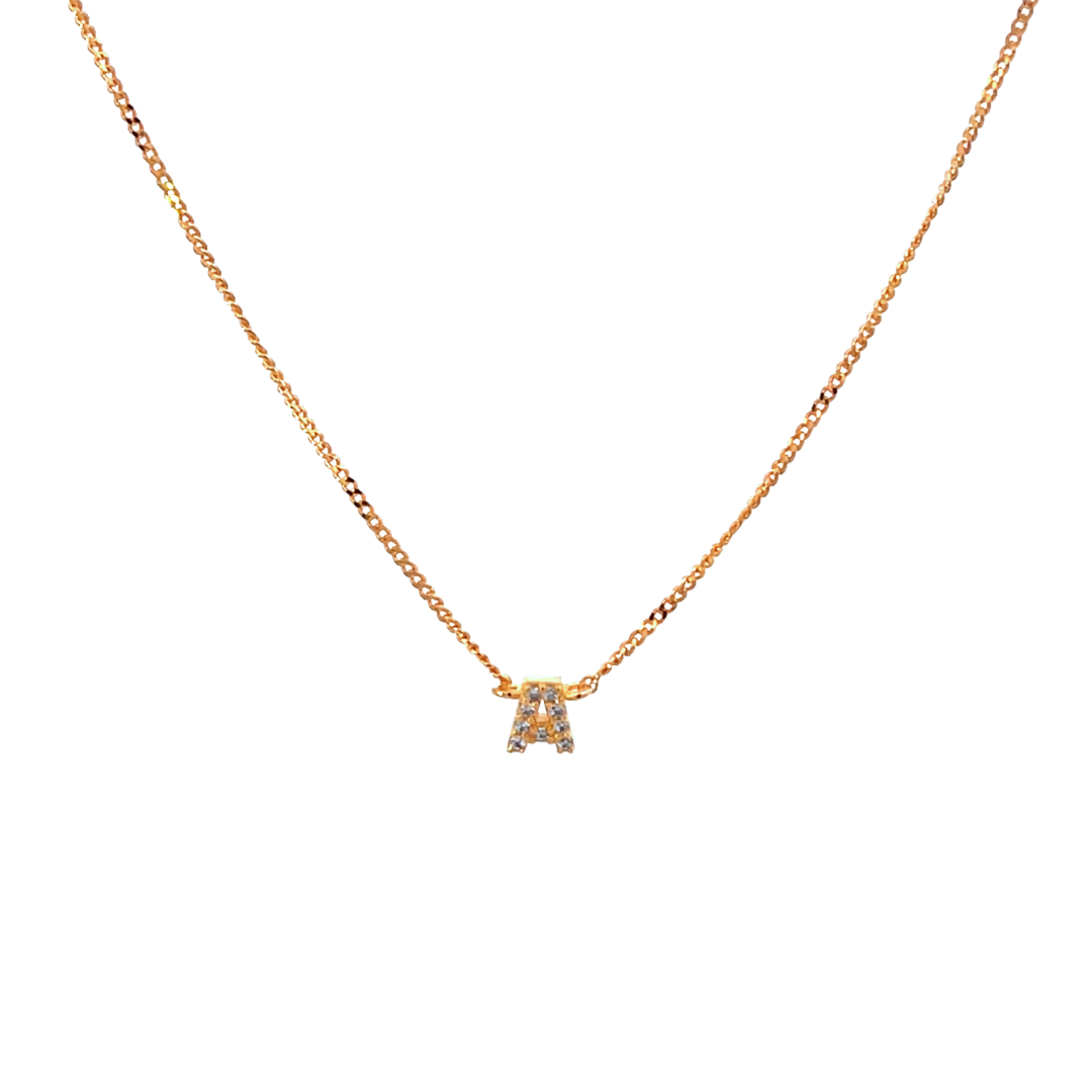COLLAR MONOGRAMA DORADO