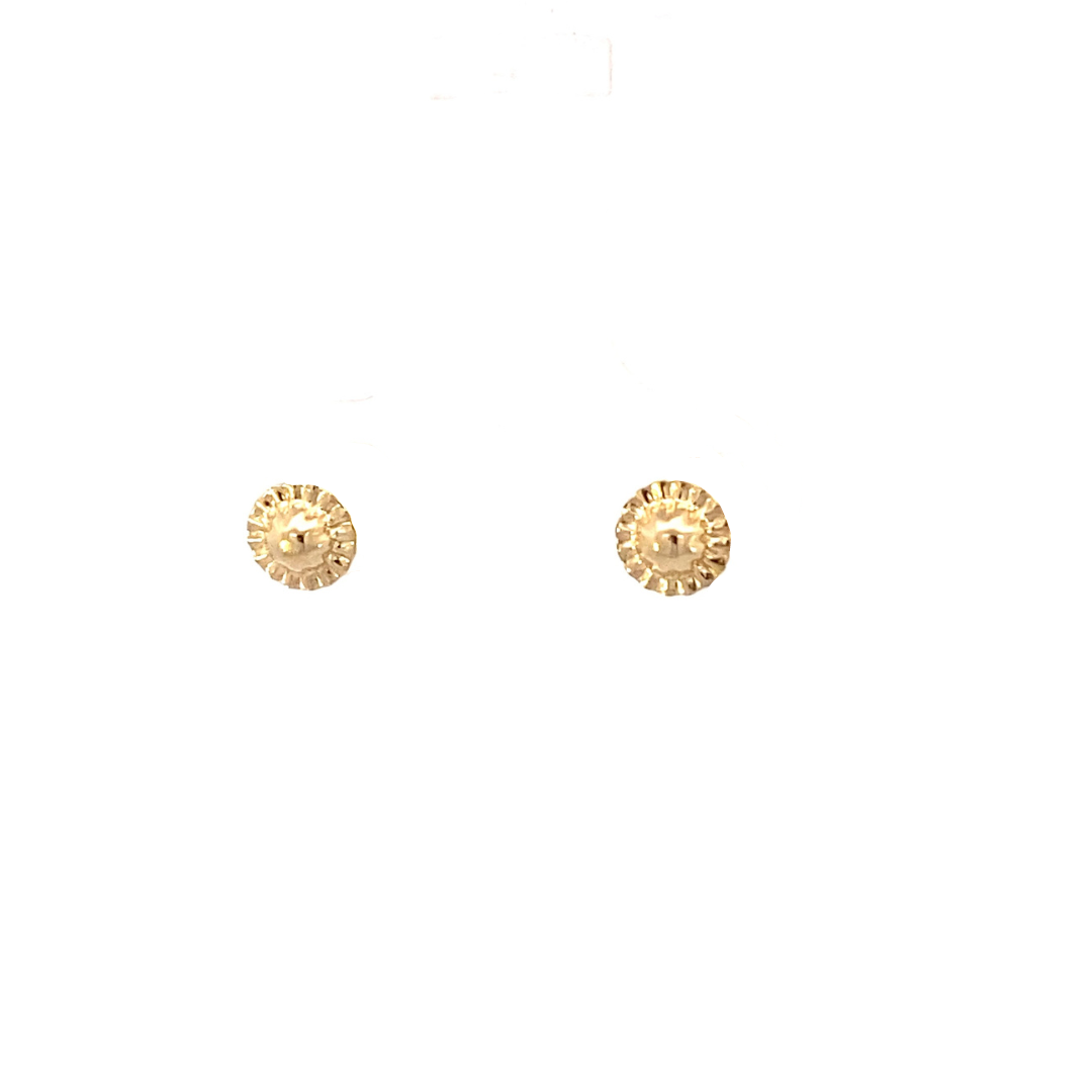 Mini heart earrings in 14K gold and mother of pearl