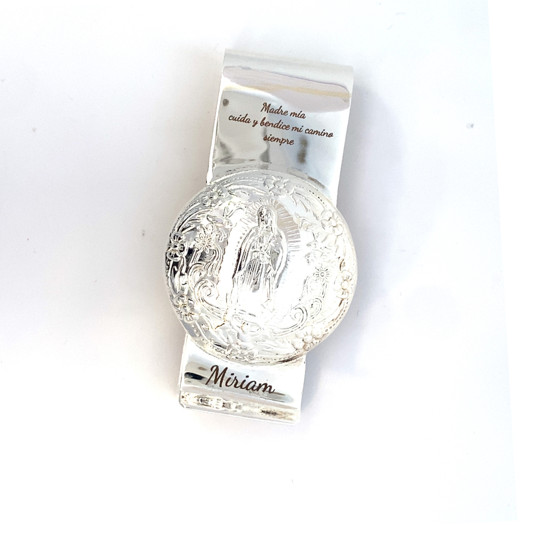 Blessing for car with medal of Virgin of Guadalupe