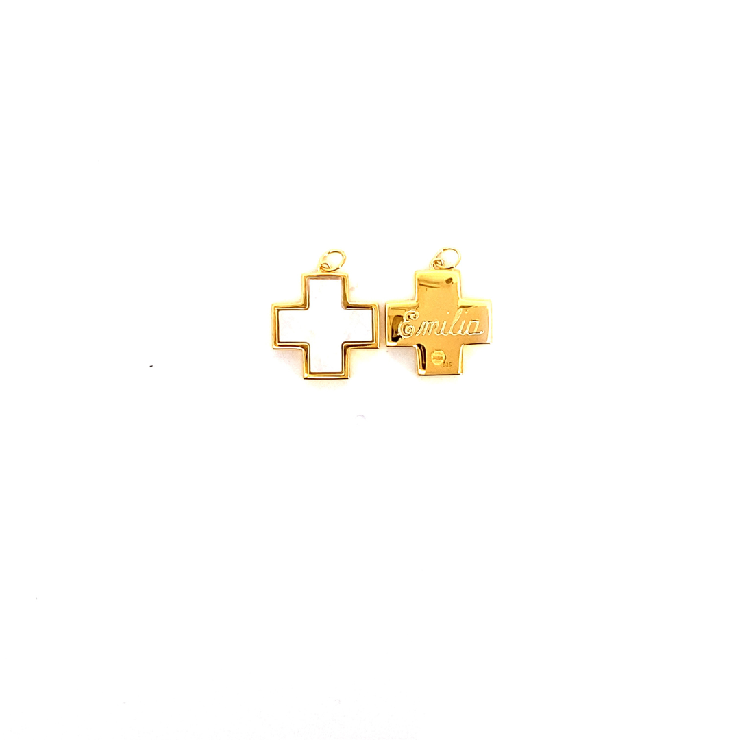 Segurito mother of pearl cross in bow