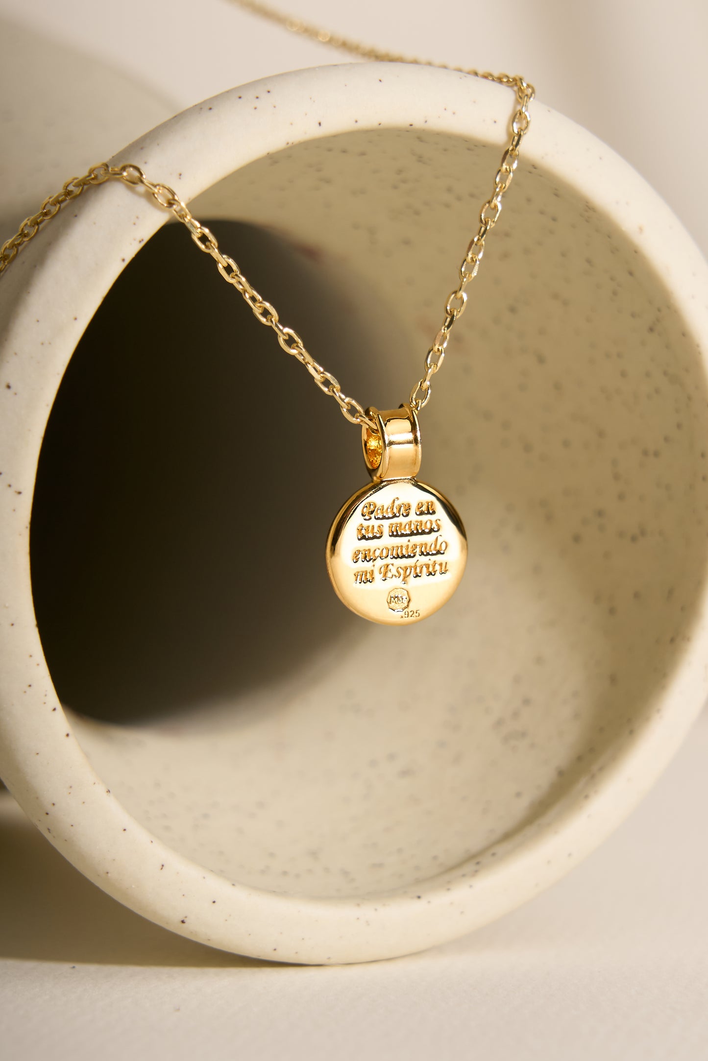Round Crucifix Medal with chain