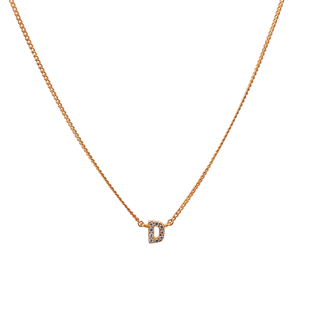 COLLAR MONOGRAMA DORADO
