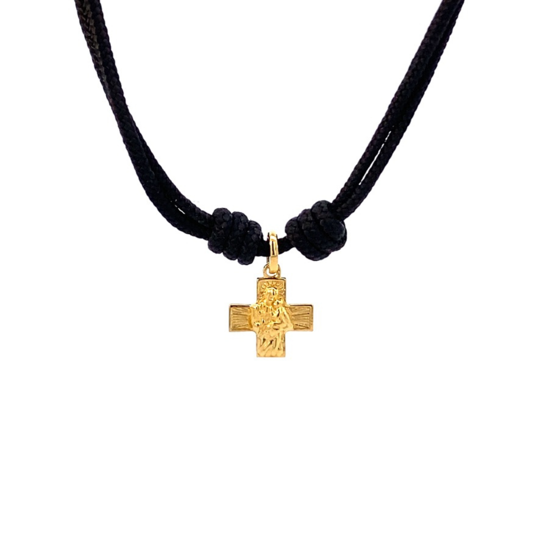 Cross of Saint Joseph in black cord