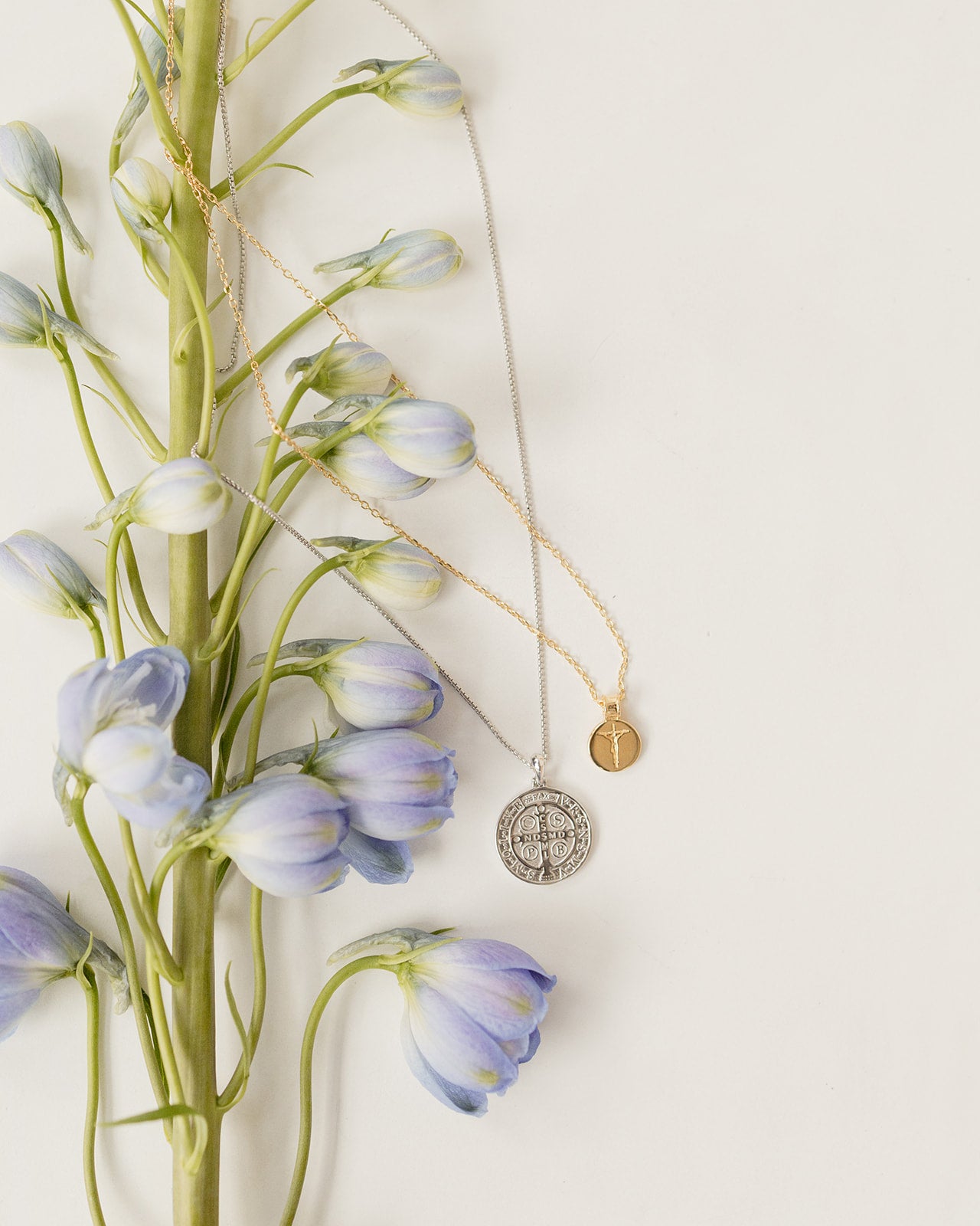 Round Crucifix Medal with chain