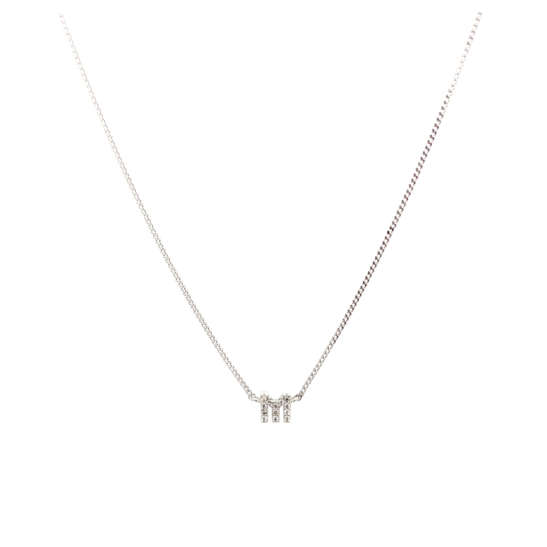 COLLAR MONOGRAMA PLATEADO