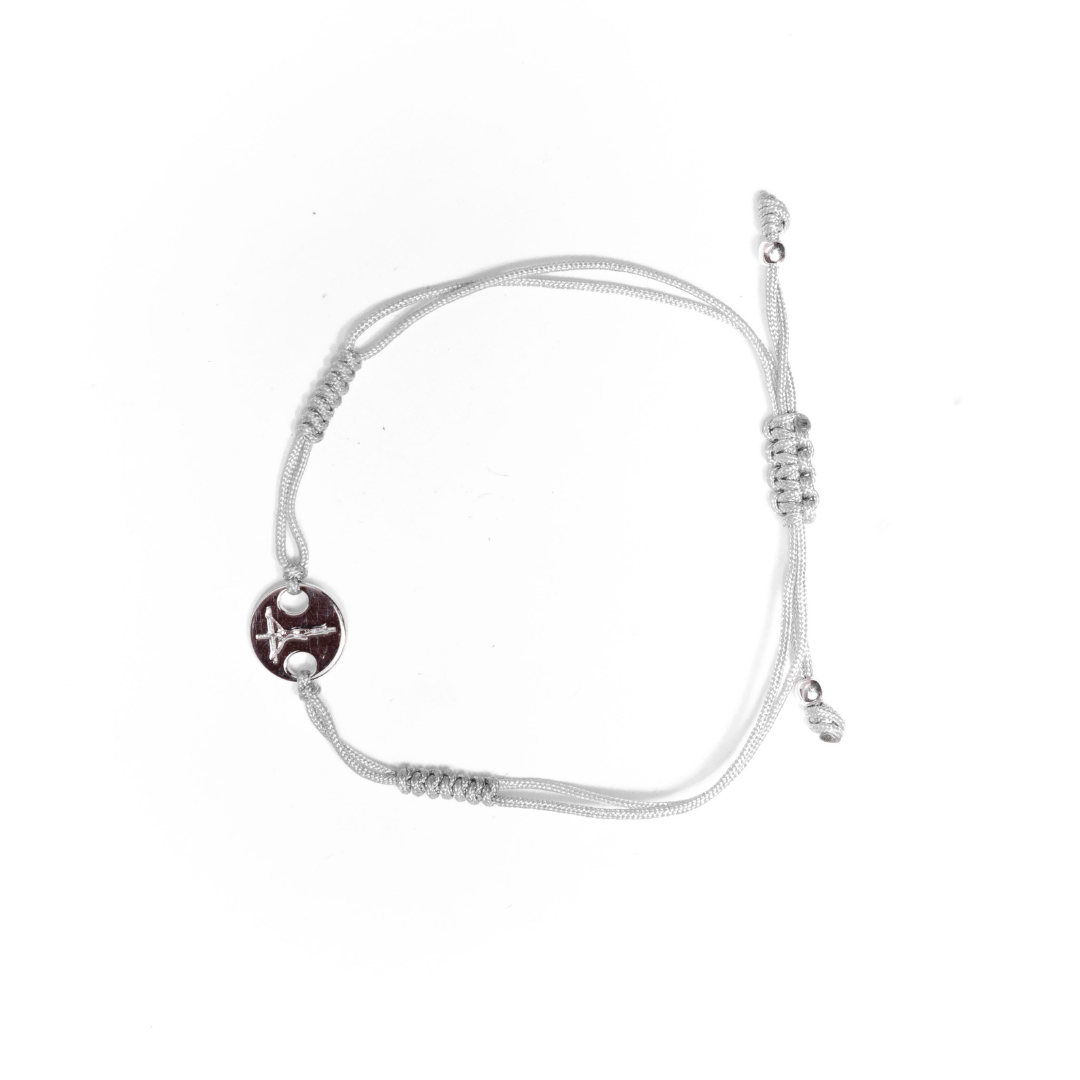 Crucifix woven bracelet