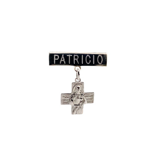 Segurito Cruz del Sagrado Corazón de Jesús con plaquita para grabar