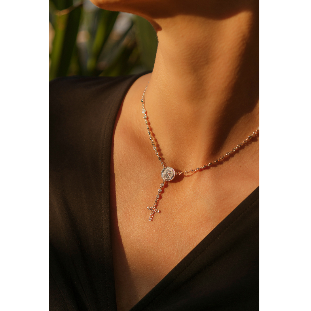 Rosary necklace zirconias