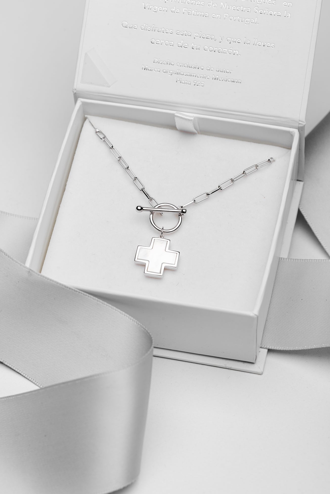Mother of Pearl Cross Necklace