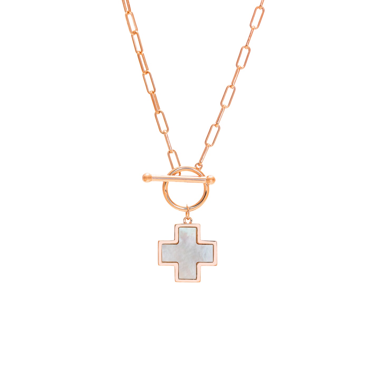 Mother of Pearl Cross Necklace