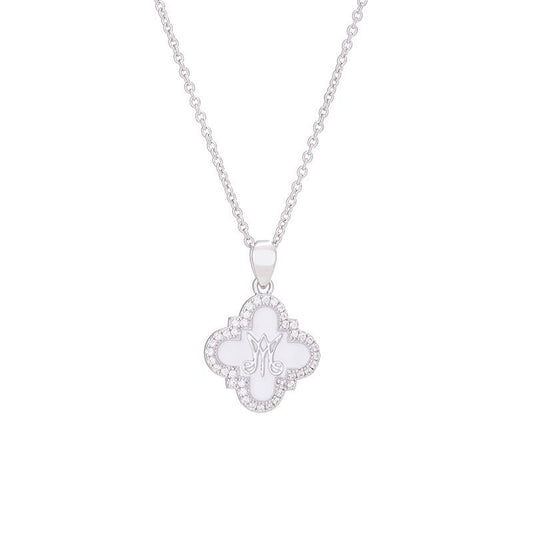 Dije con Cruz de Anagrama de María con circonias