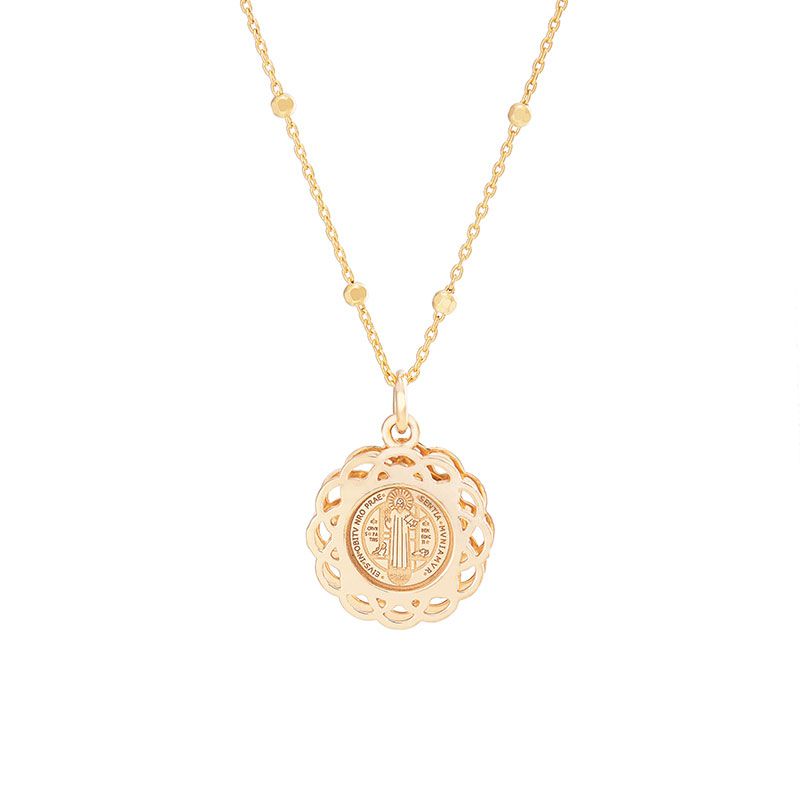 Saint Benedict medal with frame