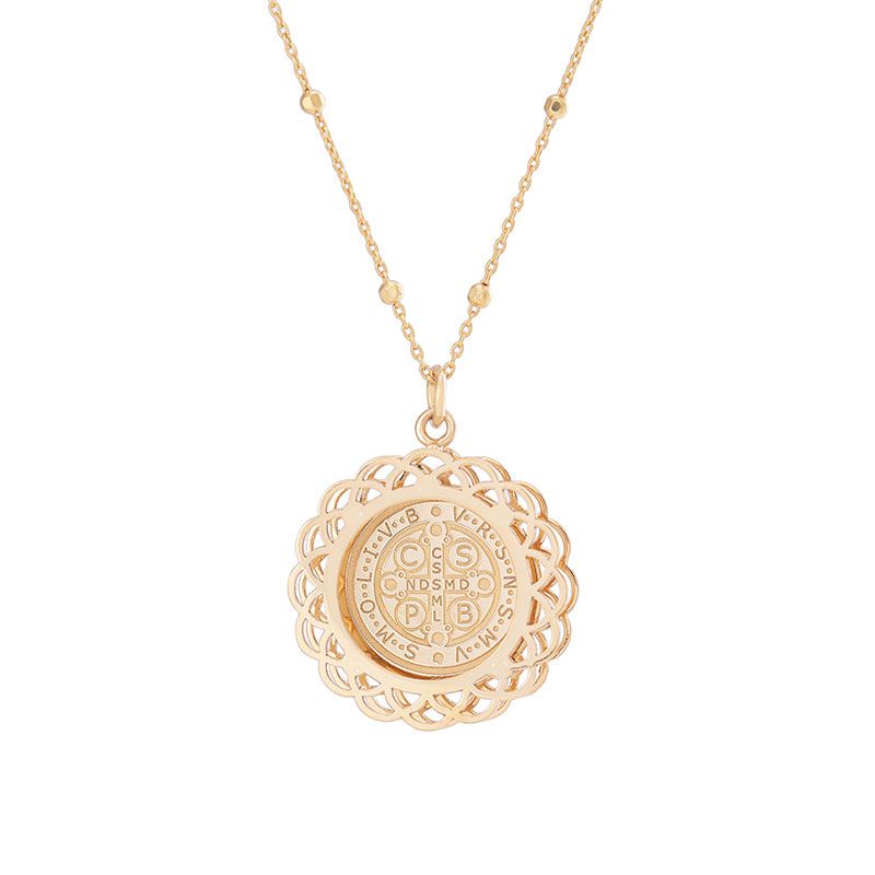 Saint Benedict medal with frame