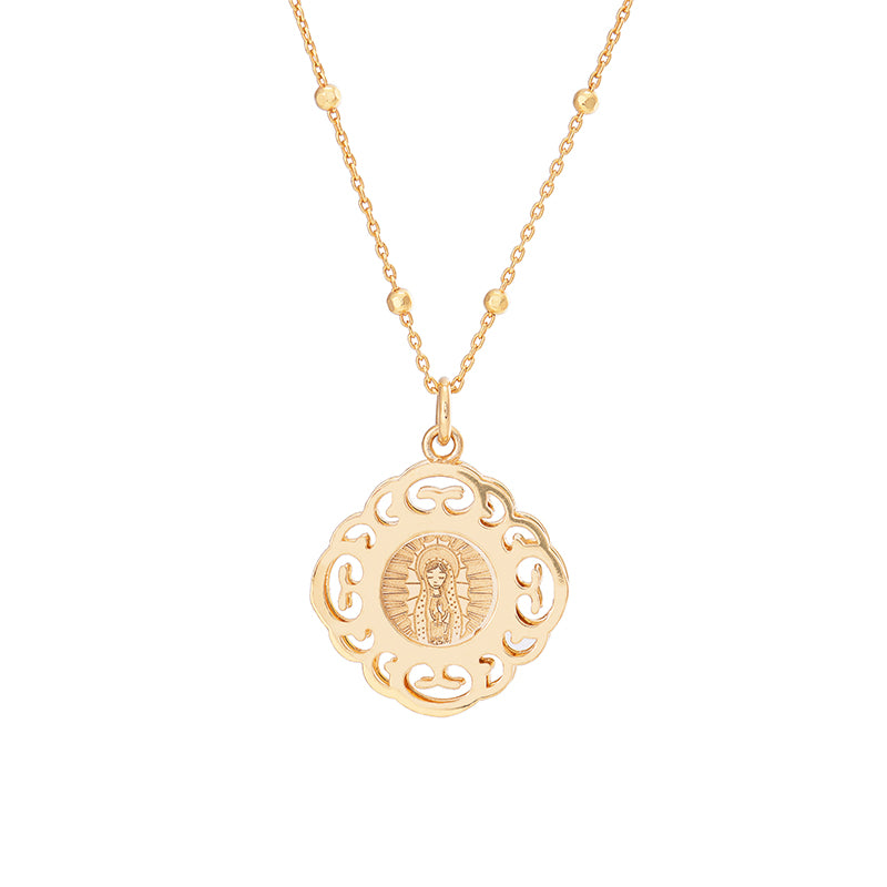Virgin of Guadalupe medal with frame