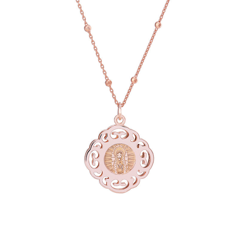 Virgin of Guadalupe medal with frame