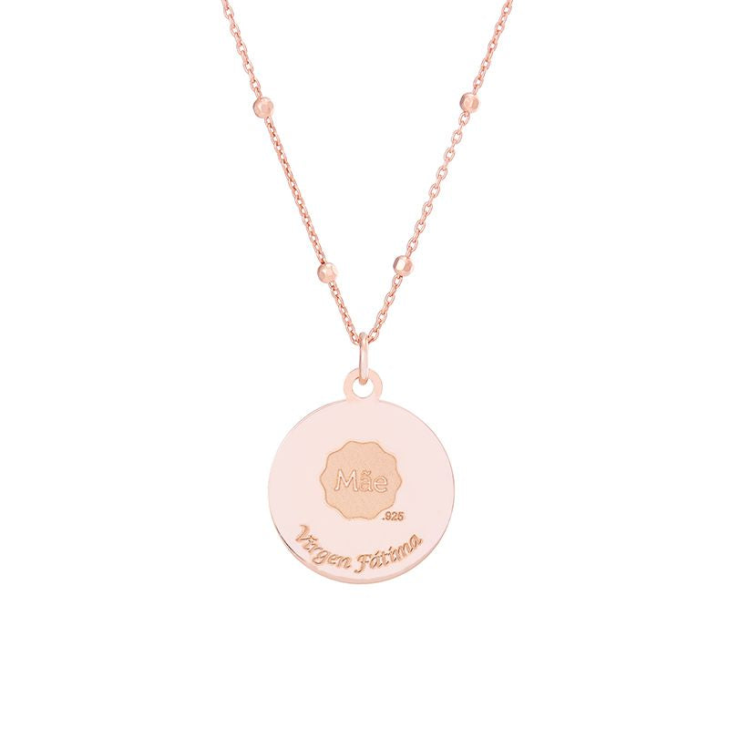 Medalla Virgen de Fátima redonda