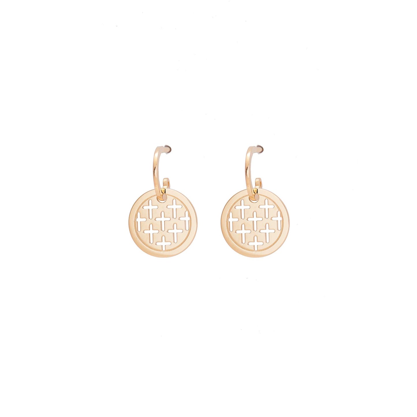 Earrings with mini openwork Crosses