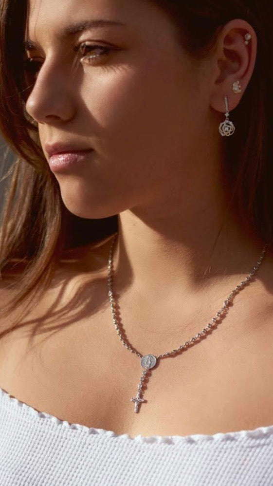 Rosary necklace zirconias