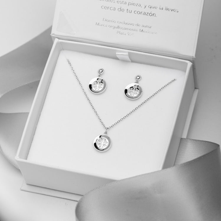 Jerusalem Cross necklace and earrings set