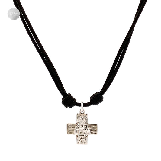 Cross of the Sacred Heart of Jesus in cordino