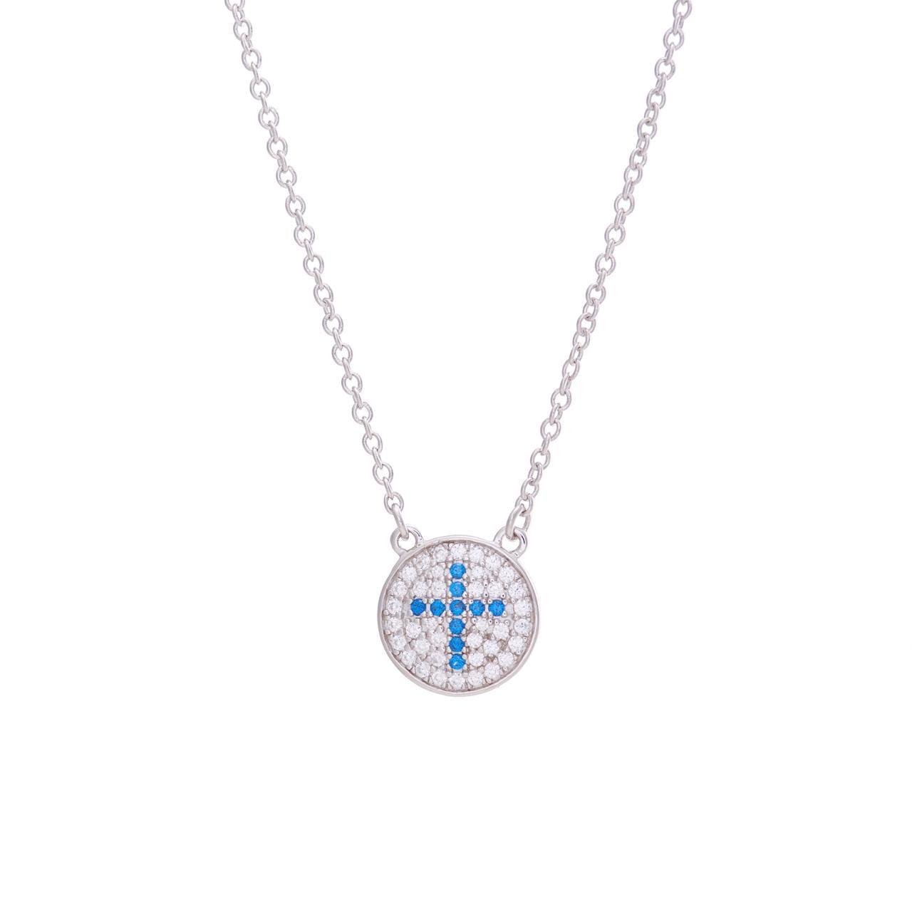 Blue Zirconia Cross