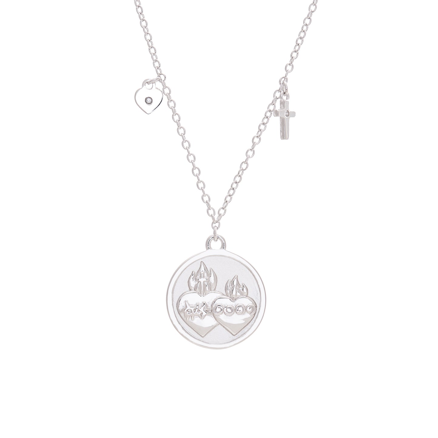 Collar de los Sagrados Corazones de Jesús y María