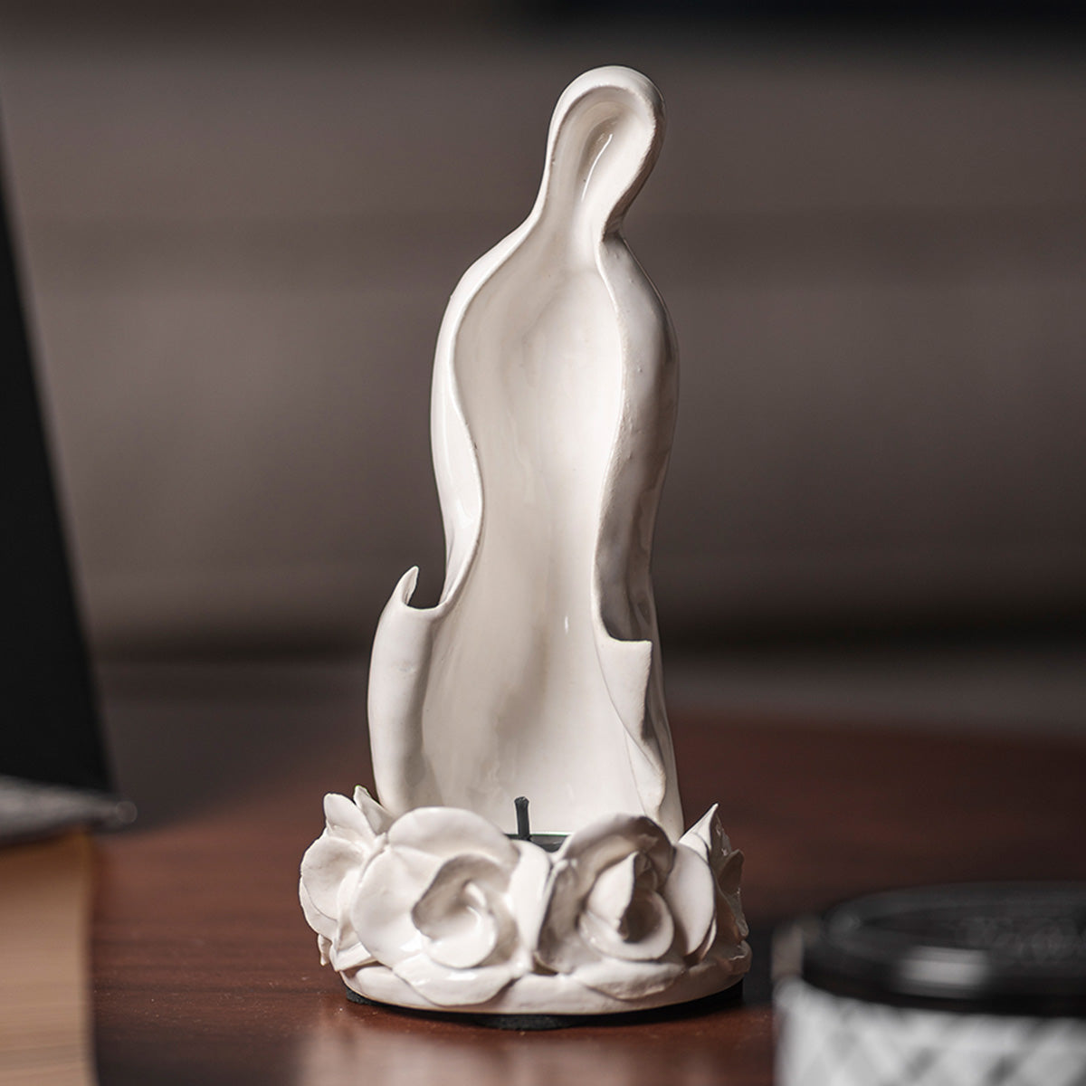 Candle holder figure Mantle of the Virgin