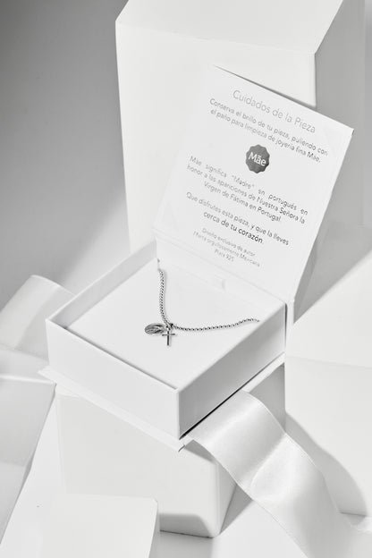 Bracelet with the Virgin of the Miraculous Medal and Cross