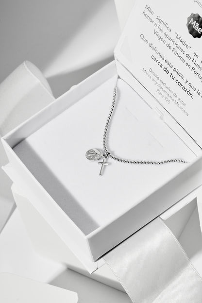 Bracelet with the Virgin of the Miraculous Medal and Cross
