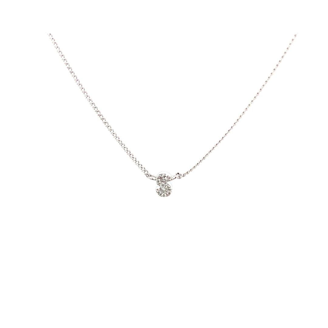 COLLAR LETRA INICIAL  MINI PLATA