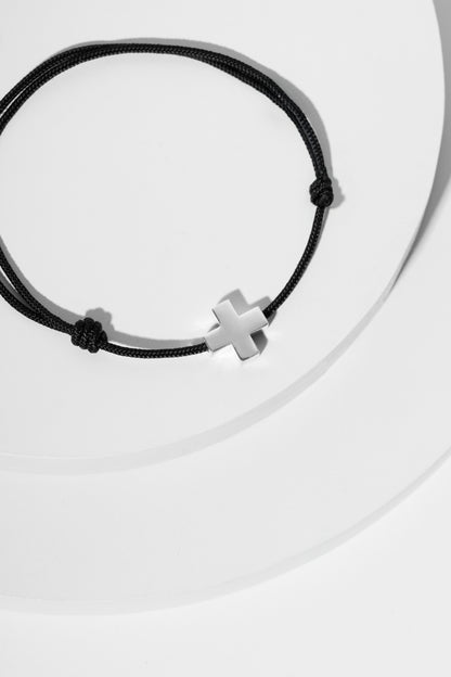 Pulsera Cruz en cordiño