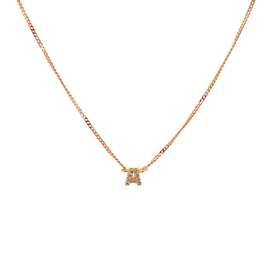 COLLAR MONOGRAMA DORADO