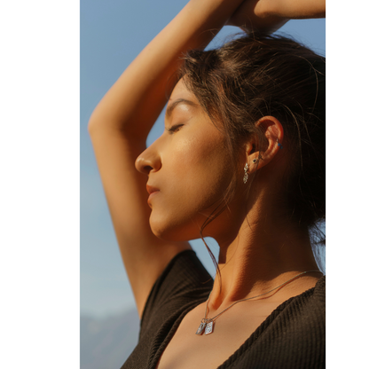 Anagram of Mary Cross Earrings with Zirconias 