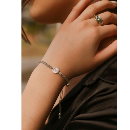 Virgin of Guadalupe bracelet with Zirconia frame