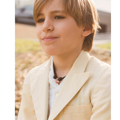 Smooth silver cross in cord