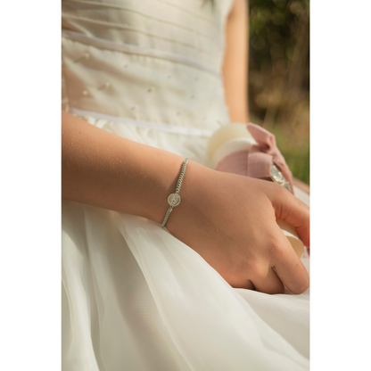 Virgin of Guadalupe bracelet with Zirconia frame