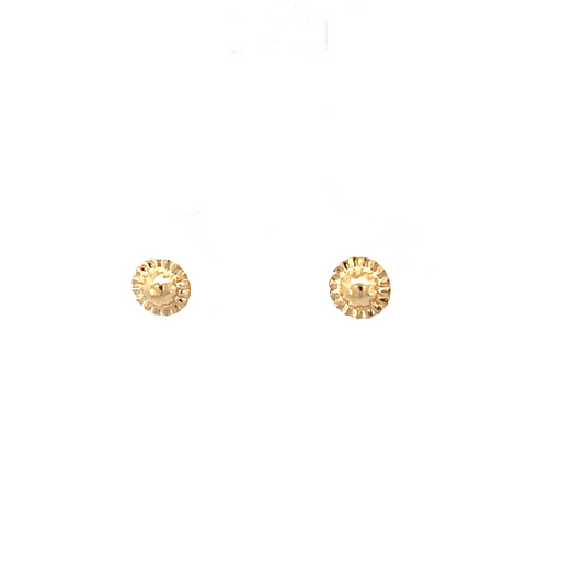 Mini heart earrings in 14K gold and mother of pearl