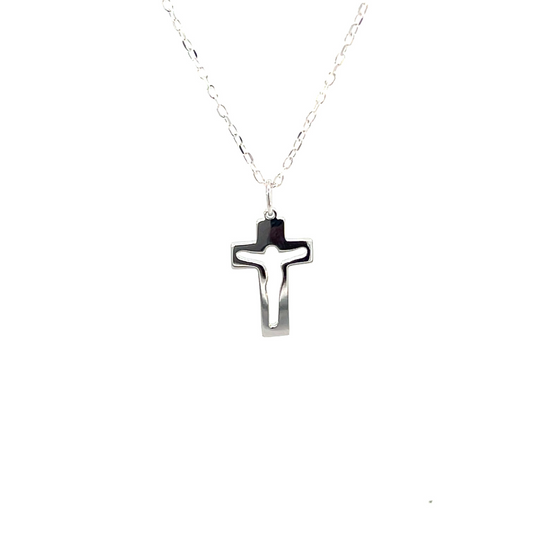 Cruz Silueta Jesús en cadena