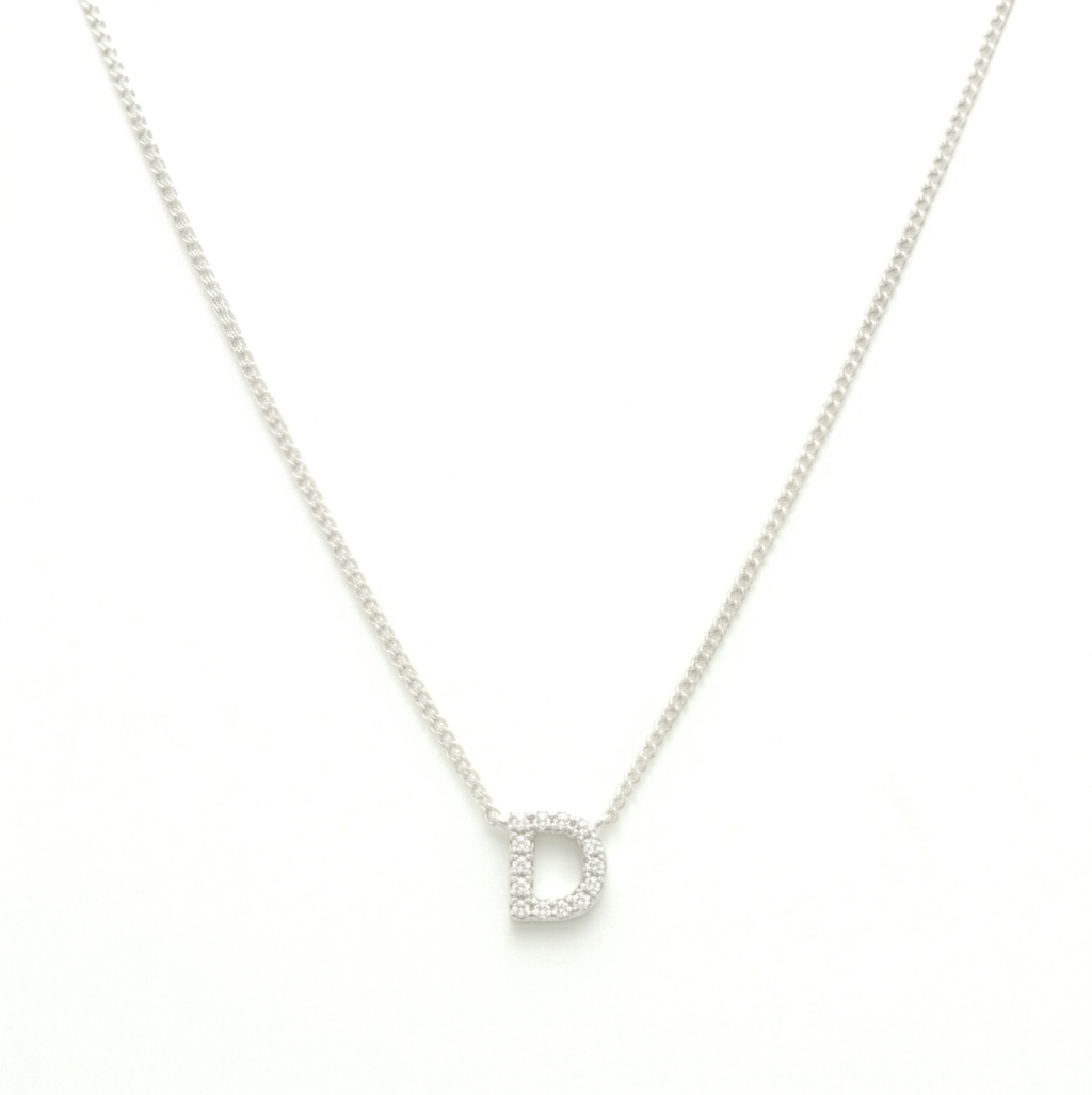 COLLAR LETRA INICIAL  MINI PLATA
