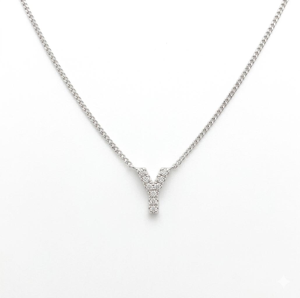 COLLAR LETRA INICIAL  MINI PLATA