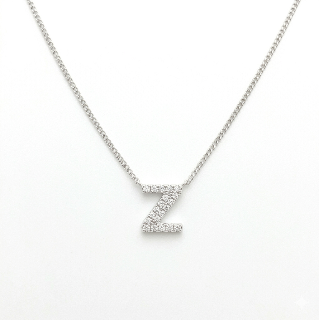 COLLAR LETRA INICIAL  MINI PLATA