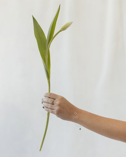 Silver bracelet with heart charm