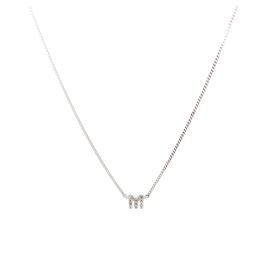 COLLAR MONOGRAMA PLATEADO