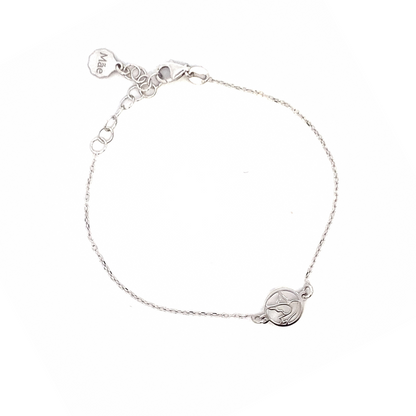 Pulsera plata con charm del Espiritu Santo