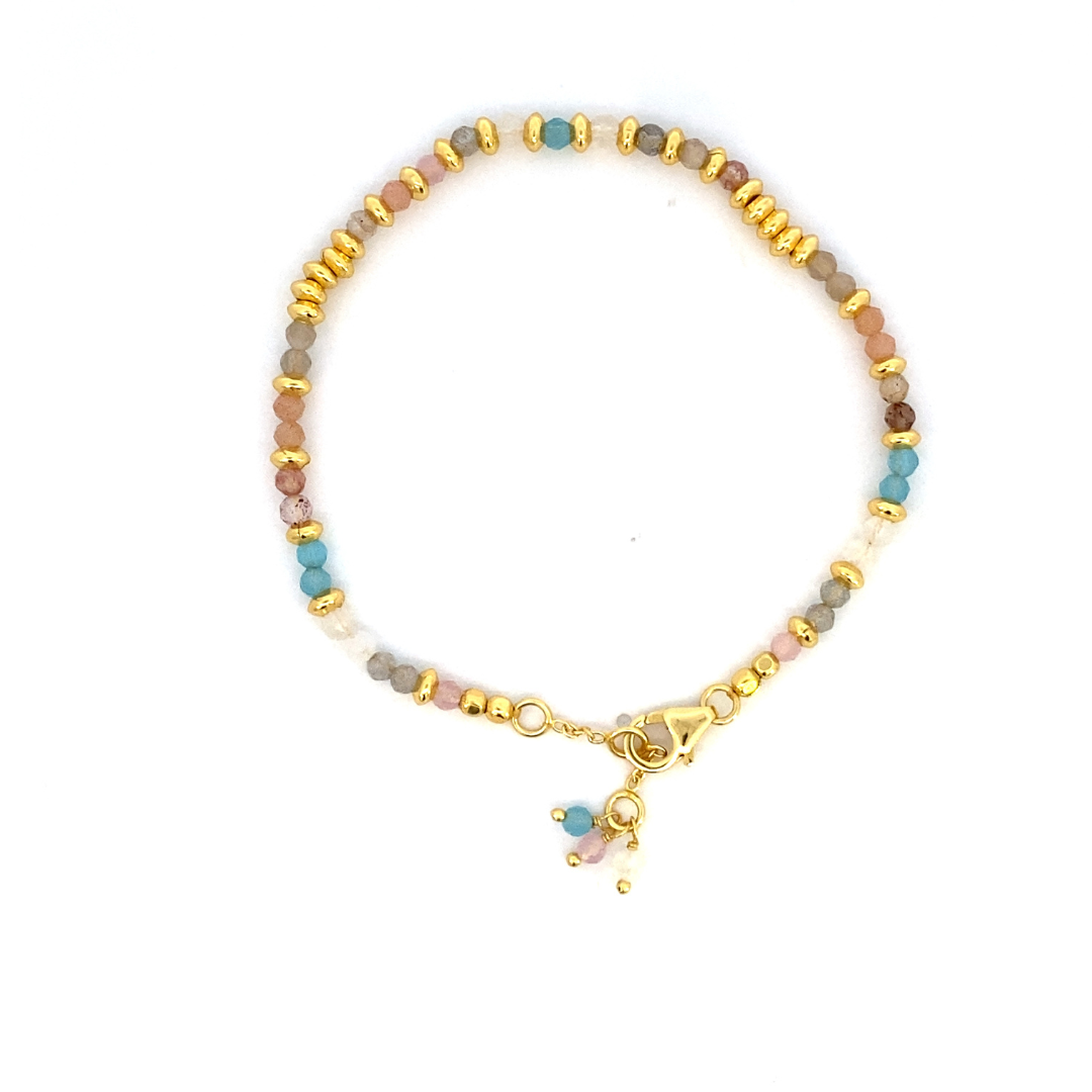 Colorful natural gems bracelet