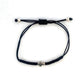 Mini woven silver cross bracelet