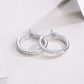 Aretes arracadas de rodio con Moissanitas de 0.9 ct in & out