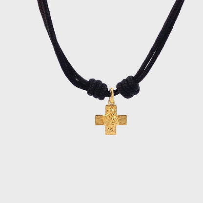 Cross of Saint Joseph in black cord