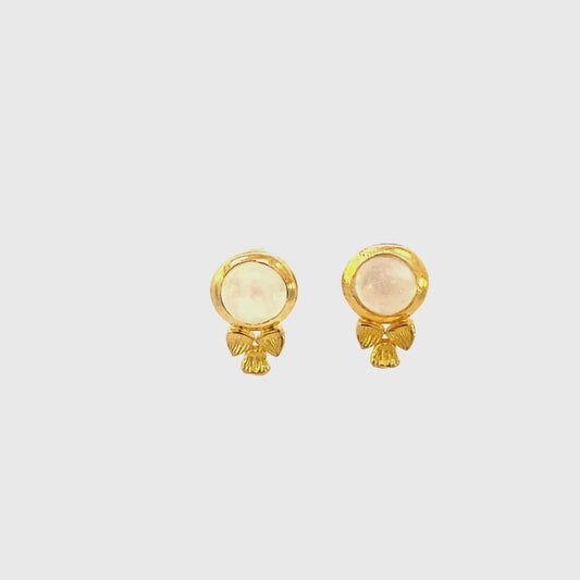 Moonstone natural gem earrings